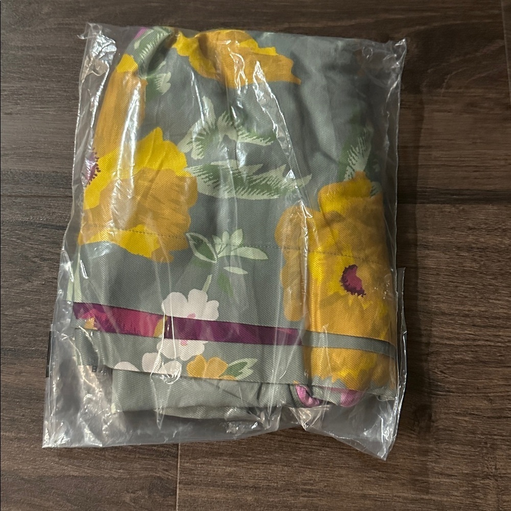 NWT! By Anthropologie Printed Wide-Leg Jumpsuit green Floral 🏈🦊 - Picture 5 of 6